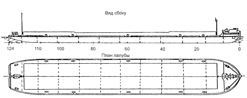 Несамоходная баржа-площадка грузоподъемностью 900 т. - фото 1