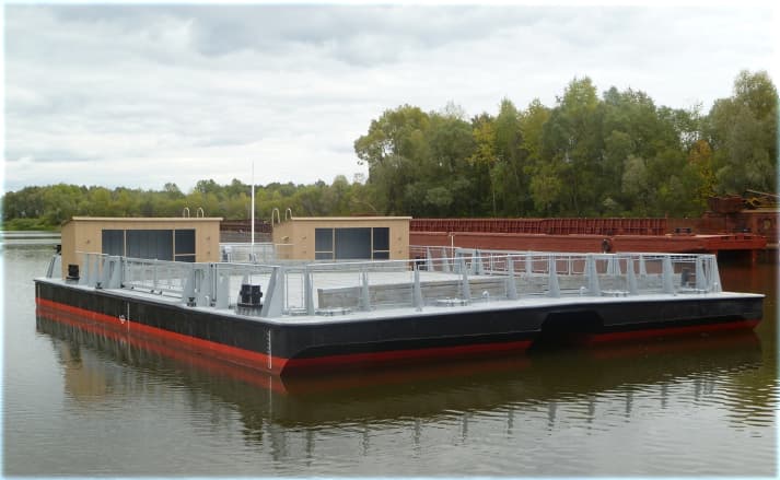 2013 год. Будаўніцтва паромнай пераправы