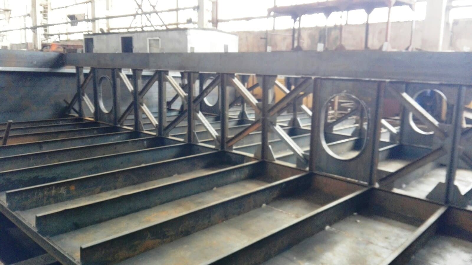 Ferry pontoon of project 472B during manufacturing