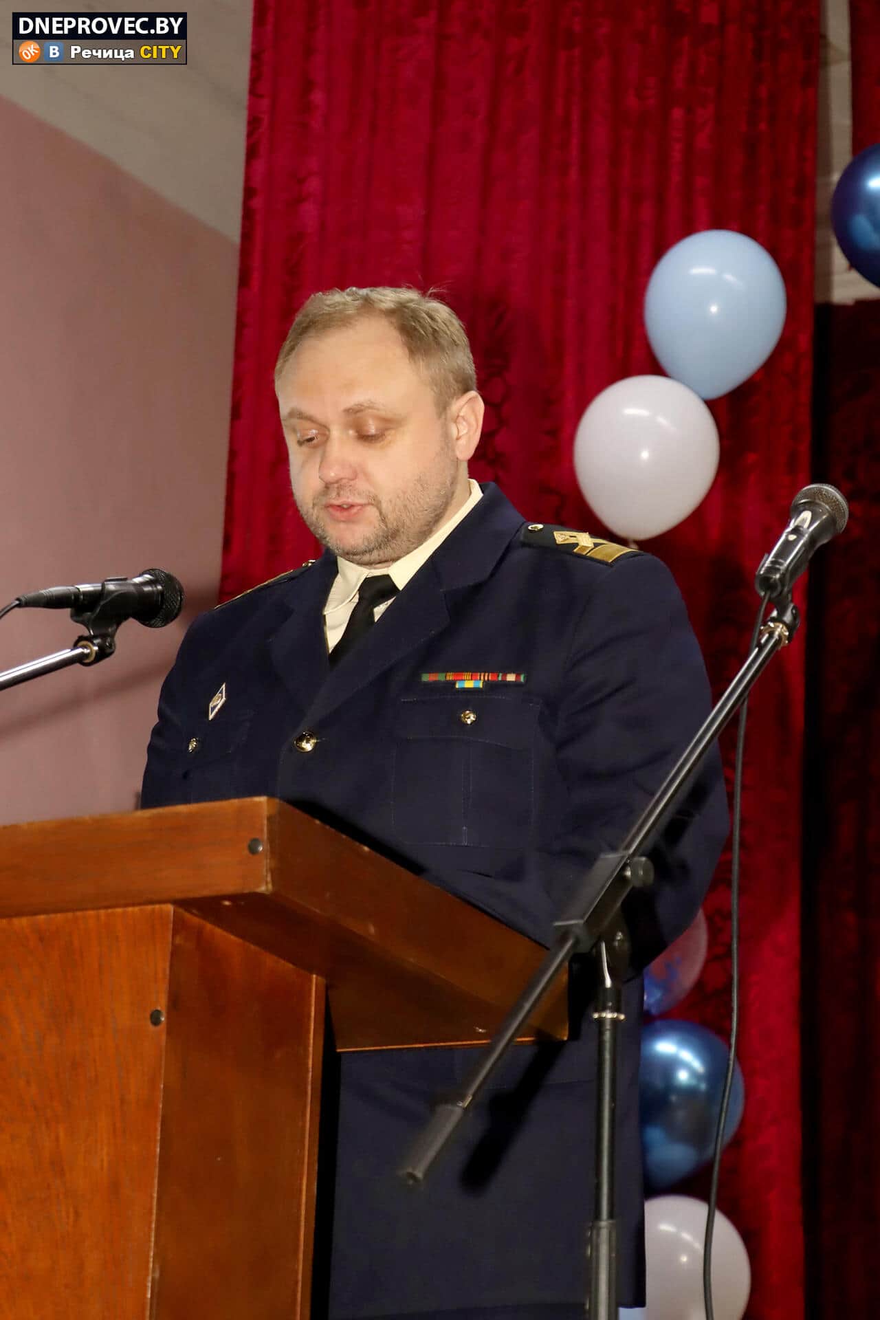 Участники юбилейного мероприятия речного порта Речица