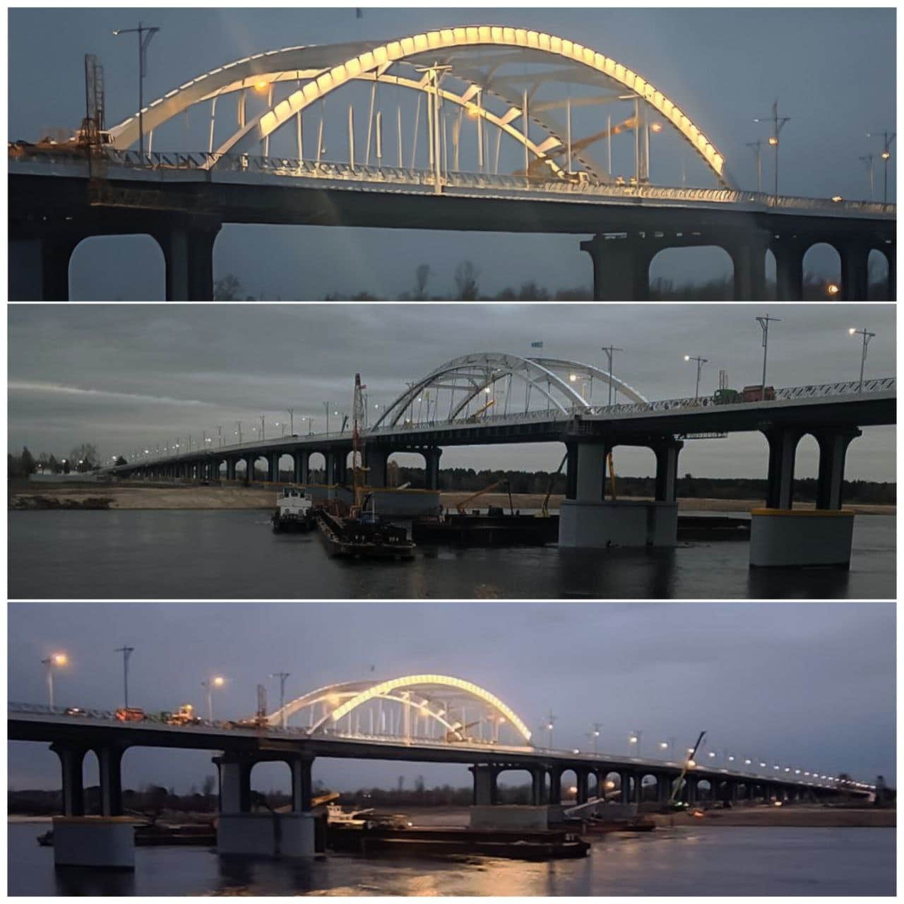 Мантаж мастовых канструкцый з выкарыстаннем плывучых сродкаў